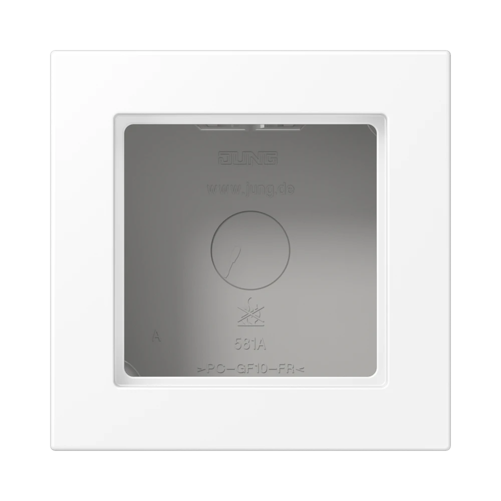 Surface cap 1-gang, matt snow white