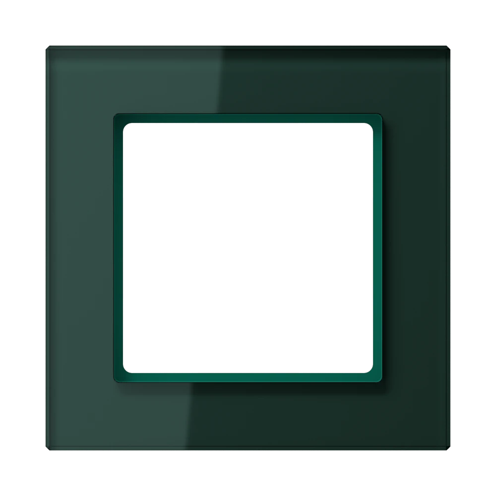 Glass frame 1-gang, emerald green
