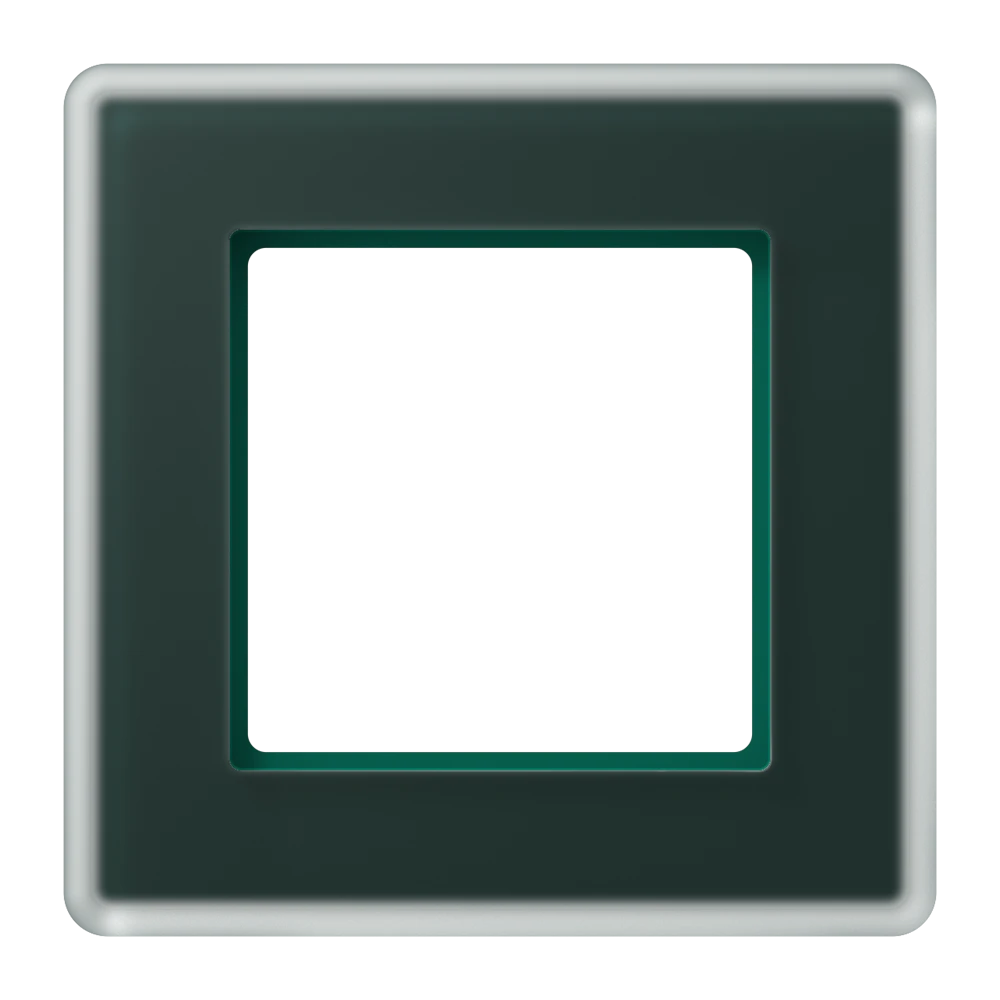 Glass frame 1-gang, emerald green