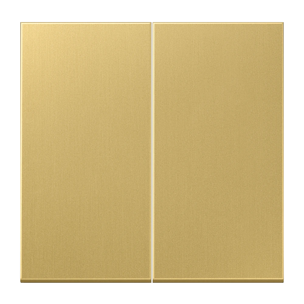 LB Management push-button 2-gang, classic brass