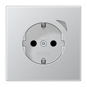 JUNG HOME SCHUKO® 插座, Safety Plus, aluminium