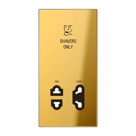 Centre plate 1-gang, Shavers only, gold-coloured