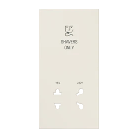 Centre plate 1-gang, Shavers only, ivory