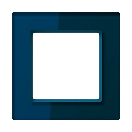 Glass frame 1-gang, night blue