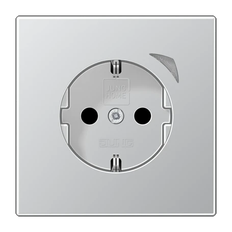 JUNG HOME SCHUKO® 能源检测插座, Safety Plus, aluminium