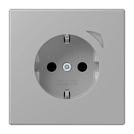 JUNG HOME SCHUKO® 插座, Safety Plus, gris moyen (32012)