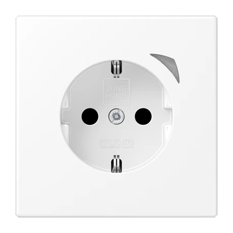 JUNG HOME SCHUKO® 能源检测插座, Safety Plus, matt snow white