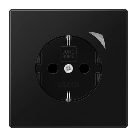 JUNG HOME SCHUKO® 插座, Safety Plus, matt graphite black 