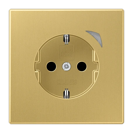 JUNG HOME SCHUKO® 能源检测插座, Safety Plus, classic brass