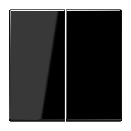 LB Management push-button 2-gang, black