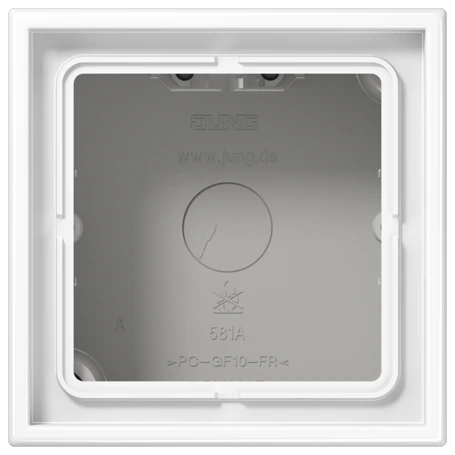 Surface cap 1-gang, white