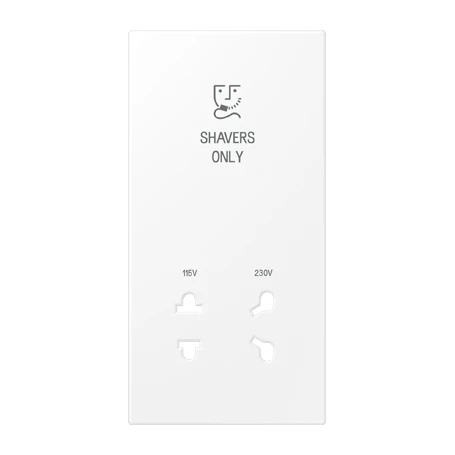 Centre plate 1-gang, Shavers only, matt snow white