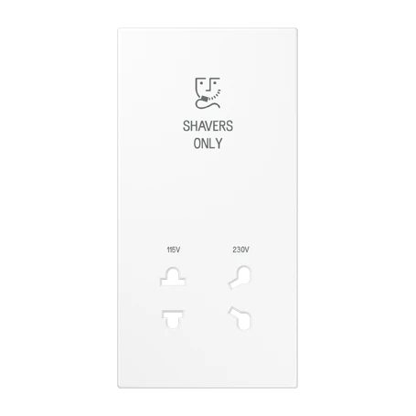 Centre plate 1-gang, Shavers only, white