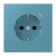 JUNG HOME SCHUKO® 能源检测插座, Safety Plus, céruléen vif