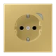JUNG HOME SCHUKO® 插座, Safety Plus, classic brass